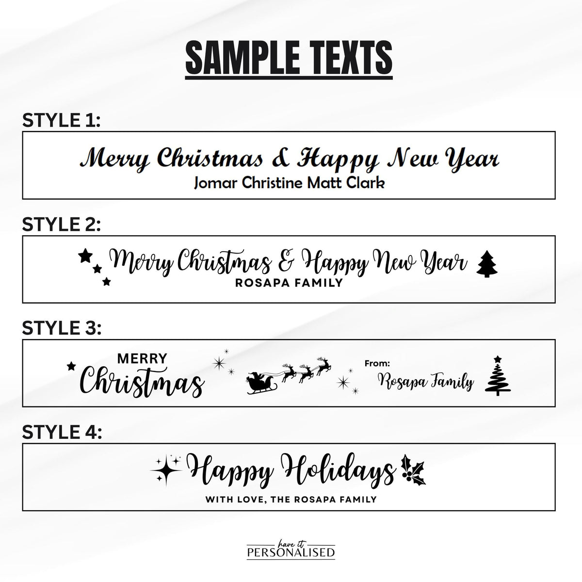 Personalised White Christmas Ribbon – 25mm Satin