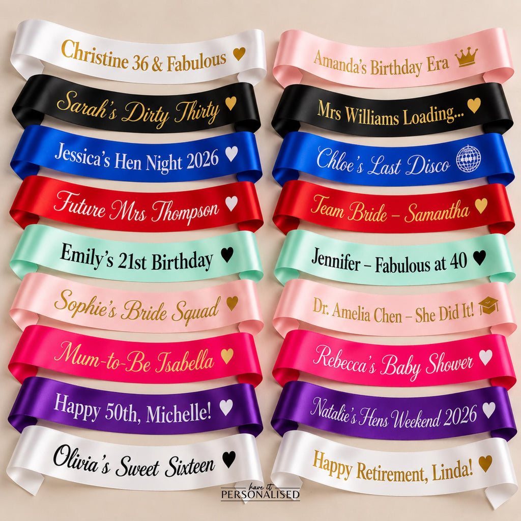 Personalised Birthday Sash