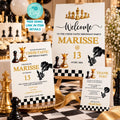 Chess Birthday Party Bundle, Editable Chess Invitation & Welcome Sign, Checkmate Birthday Party Template, Thank You Card