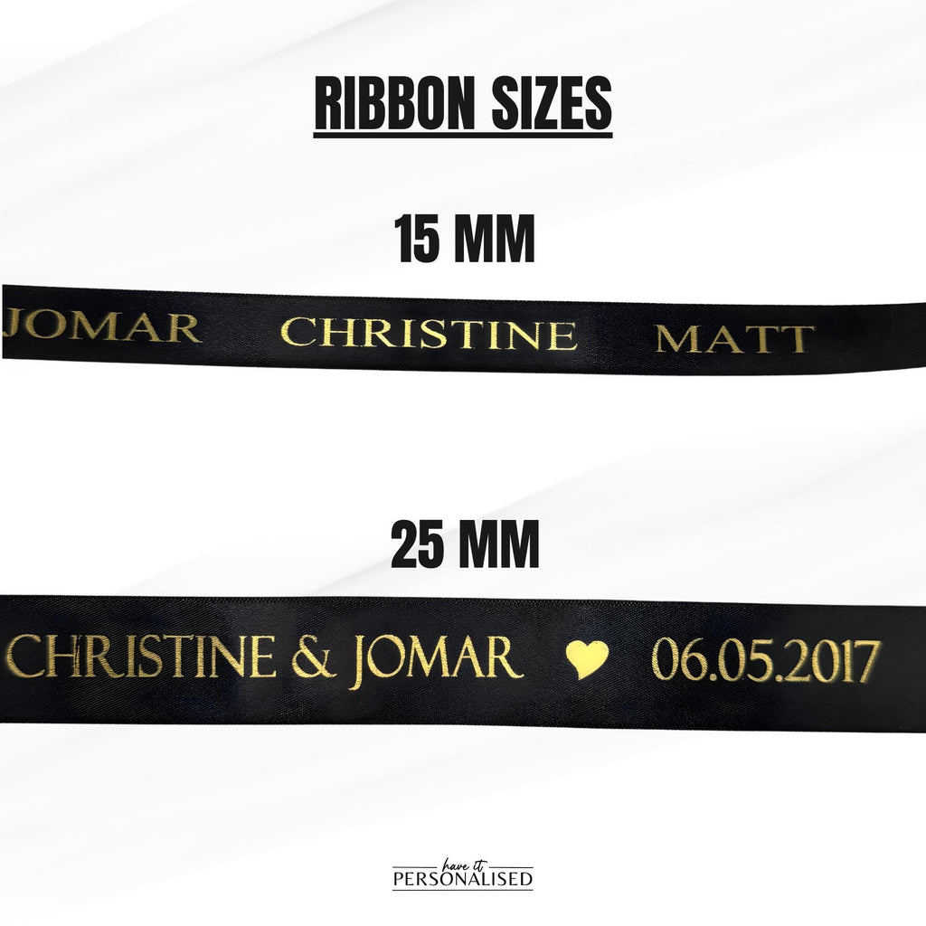 Personalised 15mm Satin Ribbon